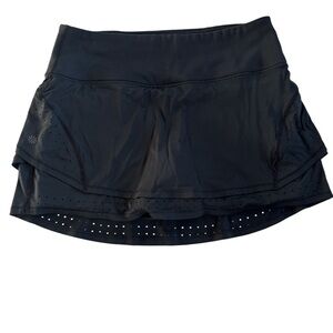 Athleta Black Skort Skirt Stealth Trucool Athletic Ruffle Tennis
